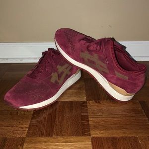 Asics maroon laser cuts